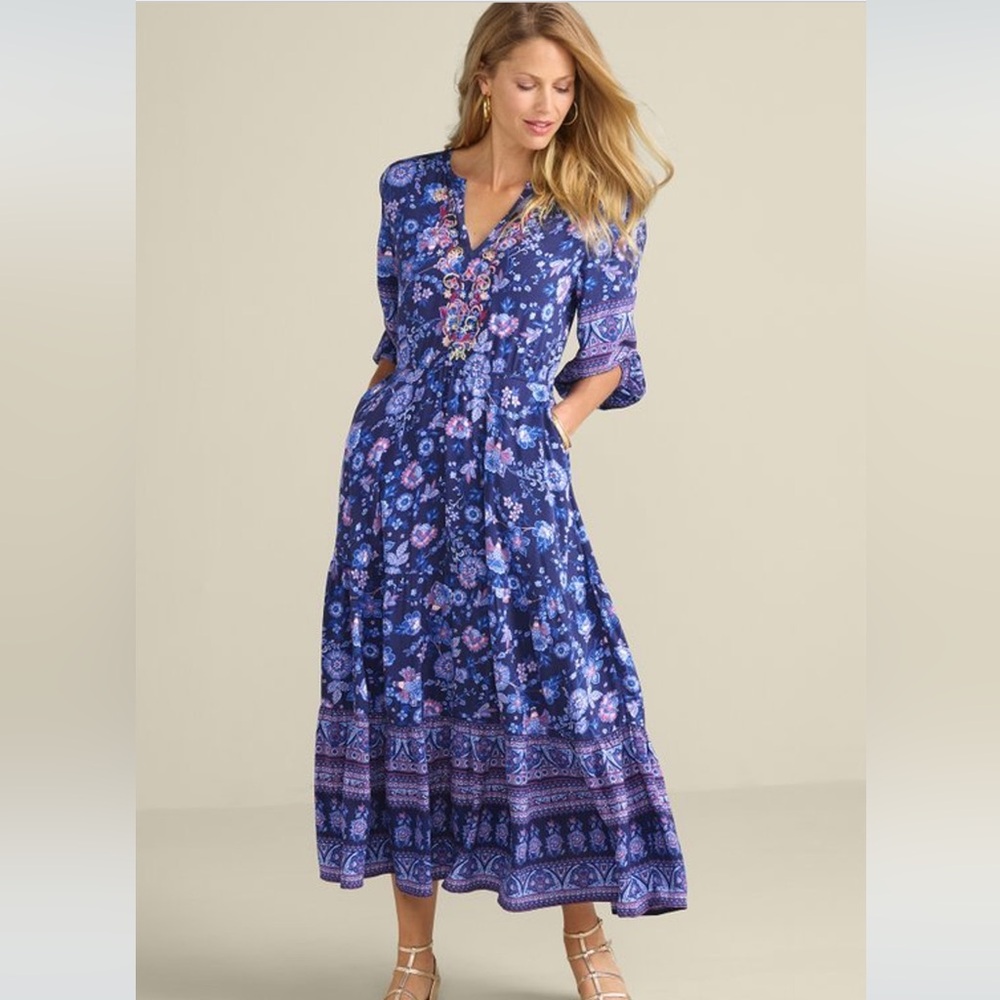 NWT Soft Surroundings Jordana midi dress, size L